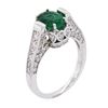 Image 3 : 14KT White Gold 1.42 ctw Emerald and Diamond Ring