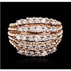 14KT Rose Gold 1.36 ctw Diamond Ring