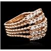 Image 2 : 14KT Rose Gold 1.36 ctw Diamond Ring