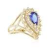 Image 2 : 14KT Yellow Gold 1.69 ctw Tanzanite and Diamond Ring