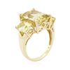 Image 3 : 10KT Yellow Gold 11.97 ctw Lemon Quartz Ring