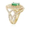 Image 3 : 14KT Yellow Gold 2.58 ctw Emerald and Diamond Ring