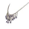 Image 3 : 14KT White Gold 8.12 ctw Tanzanite and Diamond Necklace