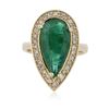 Image 1 : 14KT Yellow Gold 7.80 ctw Emerald and Diamond Ring