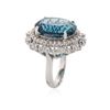Image 3 : 14KT White Gold 16.09 ctw Topaz and Diamond Ring