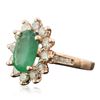 Image 2 : 14KT Rose Gold 2.66 ctw Emerald and Diamond Ring