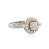 Image 2 : 14KT White Gold 1.63 ctw Diamond Ring