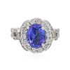 Image 1 : 14KT White Gold 1.93 ctw Tanzanite and Diamond Ring