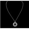Image 1 : 14KT White Gold 2.05 ctw Diamond Pendant With Chain