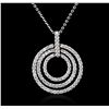 Image 2 : 14KT White Gold 2.05 ctw Diamond Pendant With Chain
