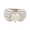 Image 1 : 18KT White Gold 4.35 ctw Diamond Ring