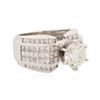 Image 2 : 18KT White Gold 4.35 ctw Diamond Ring