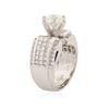 Image 3 : 18KT White Gold 4.35 ctw Diamond Ring