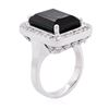 Image 3 : 14KT White Gold 11.30 ctw Tourmaline and Diamond Ring