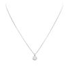 Image 1 : 14KT White Gold 0.94 ctw Diamond Pendant With Chain