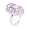 Image 3 : 14KT White Gold 20.23 ctw Kunzite and Diamond Ring