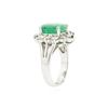 Image 3 : 14KT White Gold 3.41 ctw Emerald and Diamond Ring