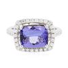 Image 1 : 14KT White Gold 3.19 ctw Tanzanite and Diamond Ring