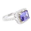 Image 2 : 14KT White Gold 3.19 ctw Tanzanite and Diamond Ring