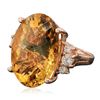 Image 2 : 14KT Rose Gold 24.63 ctw Citrine and Diamond Ring