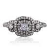 Image 1 : 14KT White Gold 0.54 ctw Diamond Ring