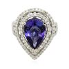 Image 1 : 14KT Two-Tone 5.39 ctw Tanzanite and Diamond Ring