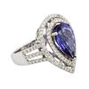 Image 2 : 14KT Two-Tone 5.39 ctw Tanzanite and Diamond Ring