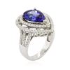 Image 3 : 14KT Two-Tone 5.39 ctw Tanzanite and Diamond Ring