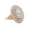 Image 2 : 14KT Rose Gold 1.43 ctw Diamond Ring