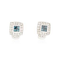 14KT White Gold 1.64 ctw Diamond Earrings