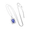 Image 1 : 14KT White Gold 2.50 ctw Tanzanite and Diamond Pendant
