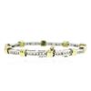 Image 2 : 18KT Two Tone Gold 1.85 ctw Diamond Tennis Bracelet