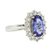 Image 2 : 14KT White Gold 2.77 ctw Tanzanite and Diamond Ring