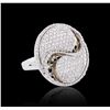 Image 2 : 14KT White Gold 1.57 ctw Diamond Ring