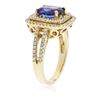 Image 3 : 14KT Yellow Gold 1.80 ctw Tanzanite and Diamond Ring