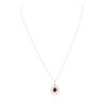 Image 1 : 14KT Two-Tone Gold 1.53 ctw Ruby and Diamond Pendant With Chain