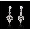 Image 1 : 14KT White Gold 1.02 ctw Diamond Earrings
