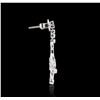 Image 2 : 14KT White Gold 1.02 ctw Diamond Earrings