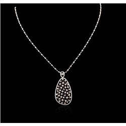 14KT Two-Tone Gold 1.61 ctw Diamond Pendant With Chain