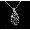 Image 2 : 14KT Two-Tone Gold 1.61 ctw Diamond Pendant With Chain