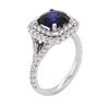 Image 3 : 14KT White Gold 2.59 ctw Sapphire and Diamond Ring