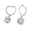 Image 2 : 14KT White Gold 1.03 ctw Diamond Earrings