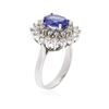 Image 3 : 14KT White Gold 2.01 ctw Tanzanite and Diamond Ring