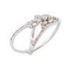 Image 3 : 14KT White Gold 0.58 ctw Diamond Ring