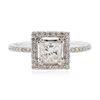 Image 1 : 14KT White Gold 0.95 ctw Diamond Ring