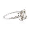 Image 2 : 14KT White Gold 0.95 ctw Diamond Ring