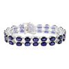 Image 1 : 14KT White Gold 37.09 ctw Sapphire and Diamond Bracelet