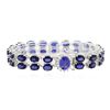 Image 2 : 14KT White Gold 37.09 ctw Sapphire and Diamond Bracelet