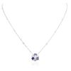 Image 1 : 14KT White Gold 1.44 ctw Tanzanite and Diamond Necklace