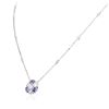 Image 3 : 14KT White Gold 1.44 ctw Tanzanite and Diamond Necklace